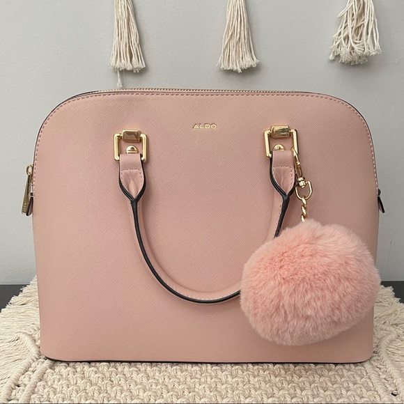 ALDO Women's Galilini Dome Satchel Handbag Light Pink - Picture 1 of 5